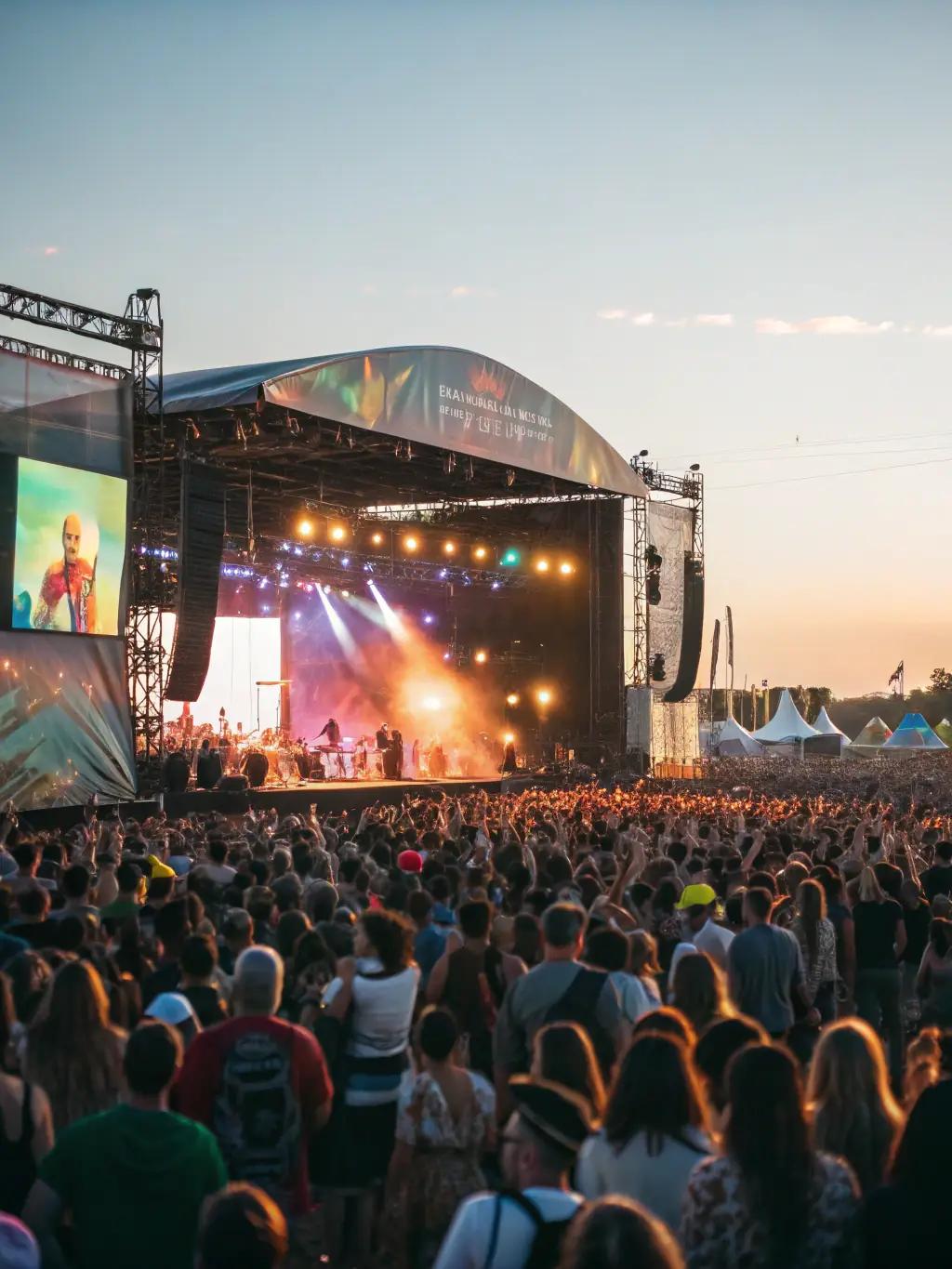 A dynamic image of a WANAGAIN PRODUCTION-supported cultural event, featuring local artists performing on stage, with a diverse audience enjoying the show.